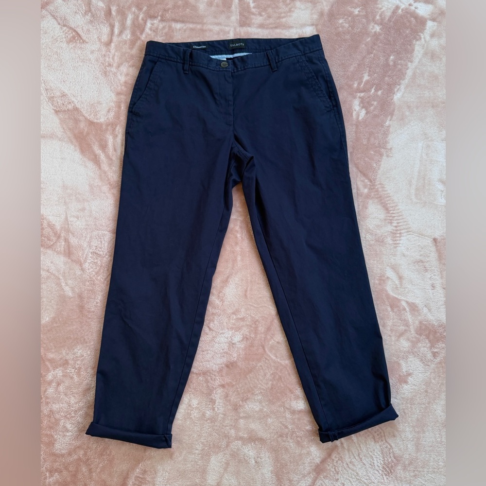 TALBOTS - Navy Relaxed Chino Pants - Picture 3 of 6